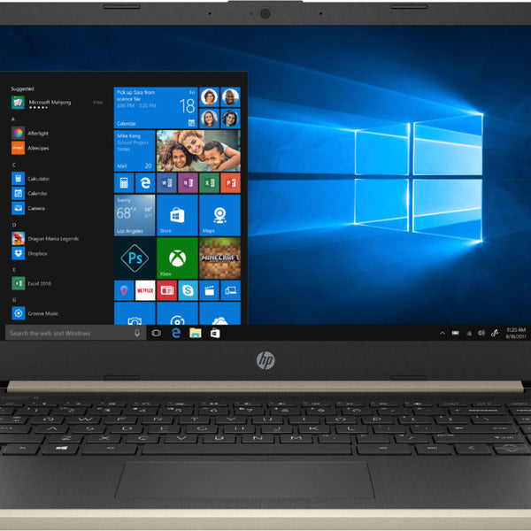 HP 14 Laptop, Intel Core i3-1005G1, 4GB SDRAM, 128GB SSD, Pale